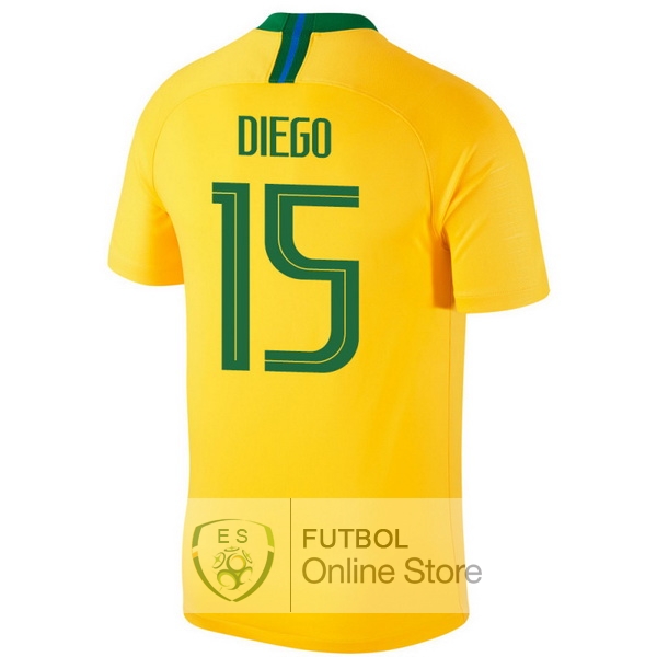 Camiseta Diego Brasil 2018 Primera Camiseta Diego Brasil 2018 Primera