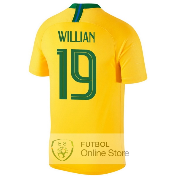 Camiseta Willian Brasil 2018 Primera