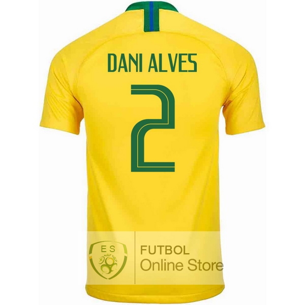 Camiseta Dani Alves Brasil 2018 Primera