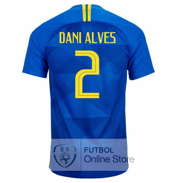 Camiseta Dani Alves Brasil 2018 Segunda Camiseta Dani Alves Brasil 2018 Segunda