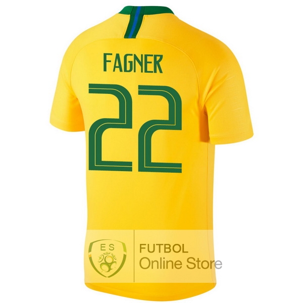 Camiseta Fagner Brasil 2018 Primera