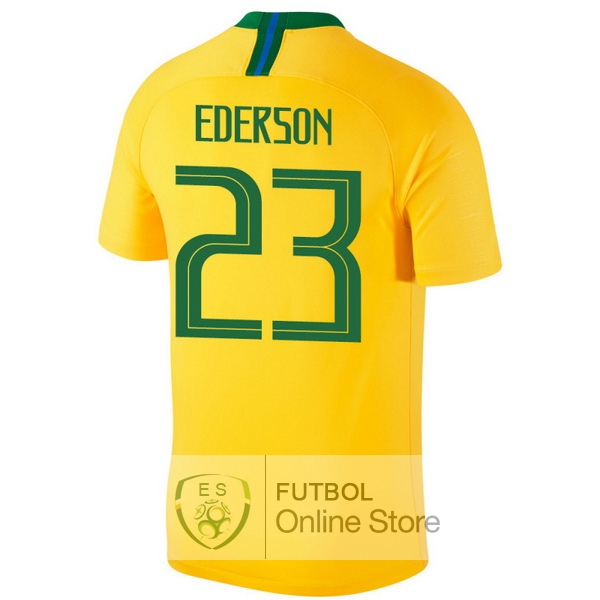 Camiseta Ederson Brasil 2018 Primera