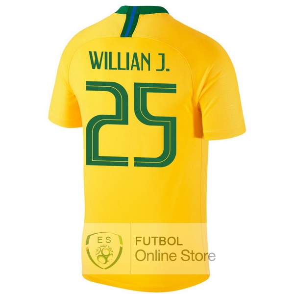 Camiseta Willian J. Brasil 2018 Primera