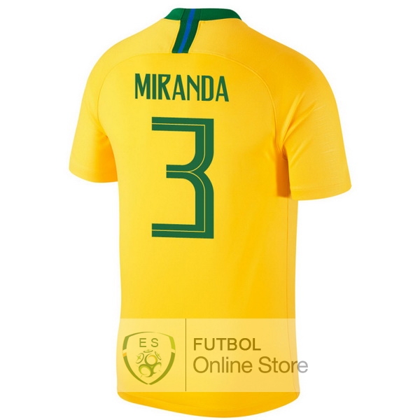 Camiseta Miranda Brasil 2018 Primera