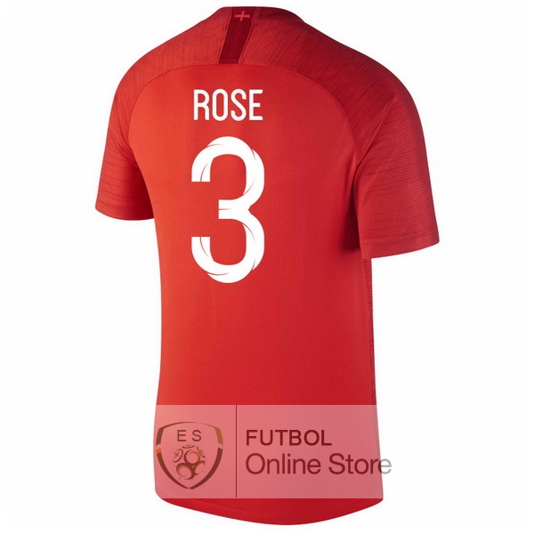 Camiseta Rose Inglaterra 2018 Segunda