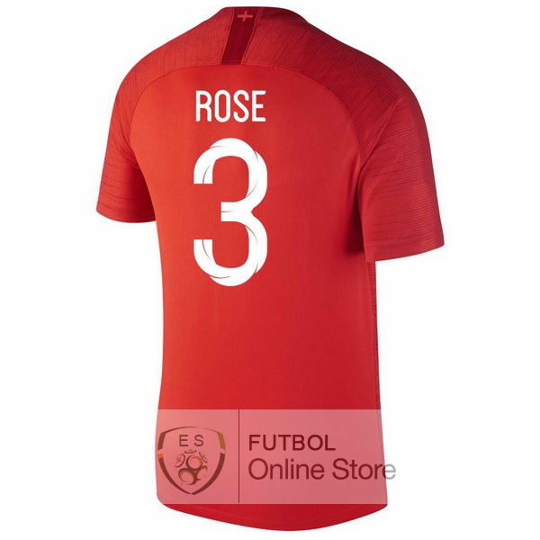 Camiseta Rose Inglaterra 2018 Segunda