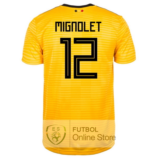 Camiseta Mignolet Belgica 2018 Segunda