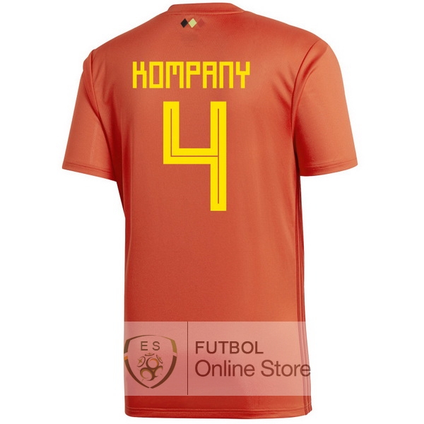 Camiseta Kompany Belgica 2018 Primera