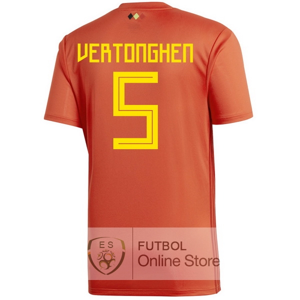 Camiseta Vertonghen Belgica 2018 Primera