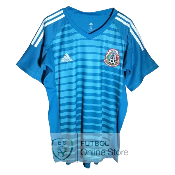 Camiseta México 2018 Portero Azul