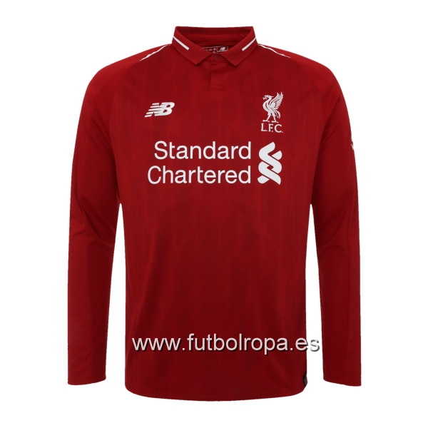 Camiseta Liverpool 18/2019 Manga Larga Primera