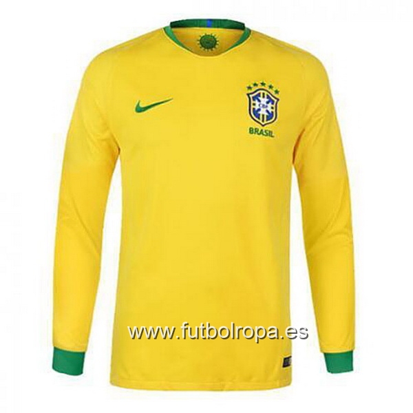 Camiseta Brasil 2018 Manga Larga Primera