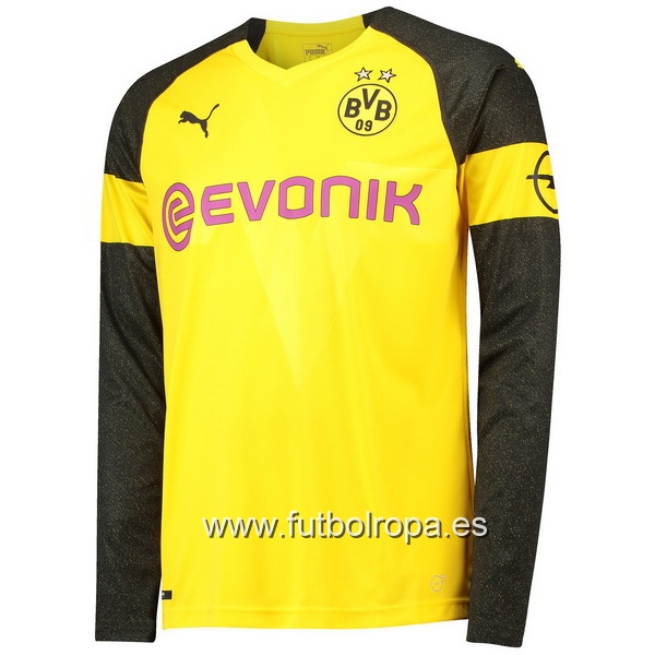 Camiseta Borussia Dortmund 18/2019 Manga Larga Primera