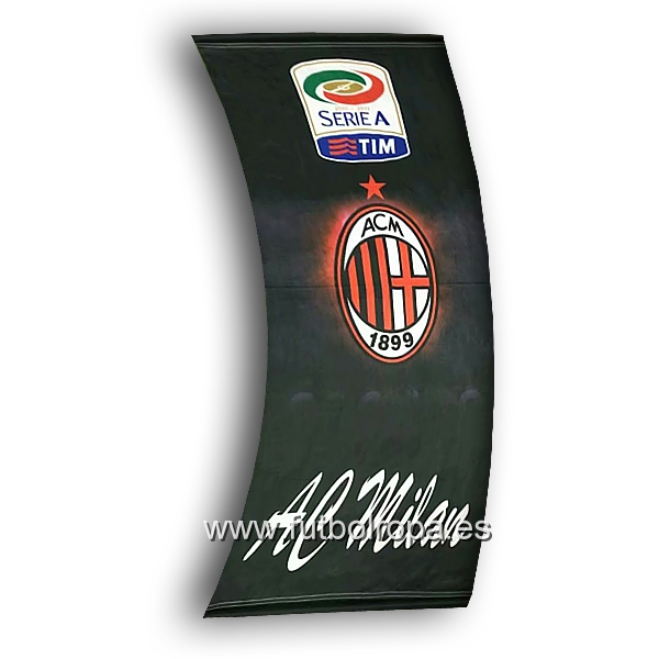 Bandera Futbol AC Milan Negro