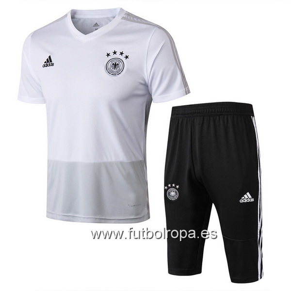 Entrenamiento Conjunto Completo Camiseta Alemania 2018 Blanco Negro