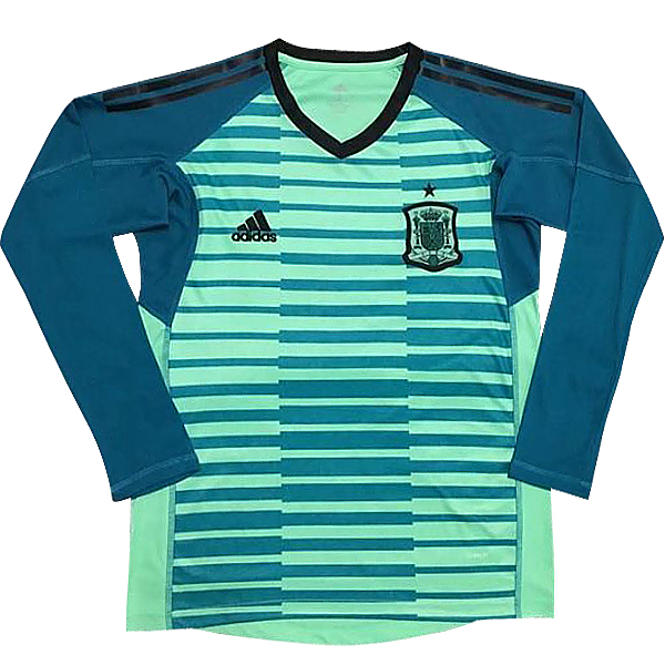 Camiseta Espana 2018 Manga Larga Portero Verde