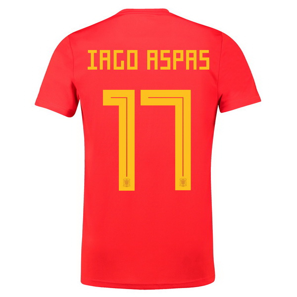Camiseta Espana Iago Aspas 2018 Primera