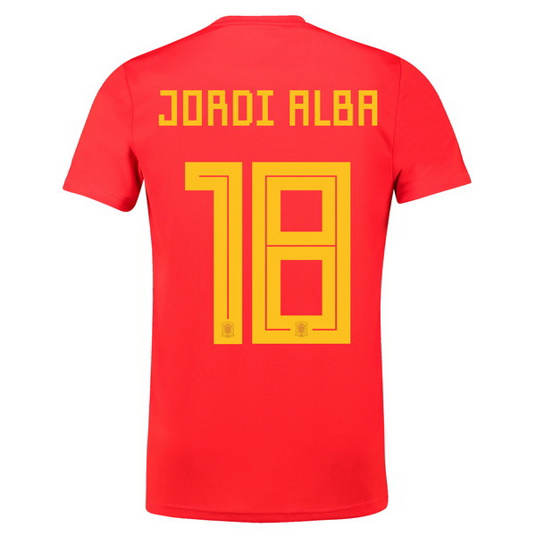 Camiseta Espana Jordi Alba 2018 Primera