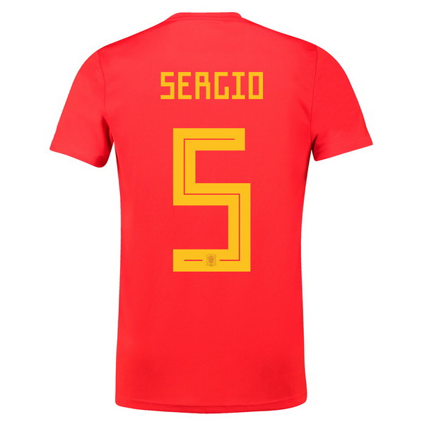 Camiseta Espana Sergio 2018 Primera