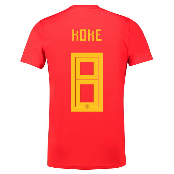 Camiseta Espana Koke 2018 Primera