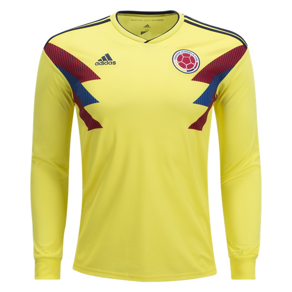 Camiseta Colombia 2018 Manga Larga Primera