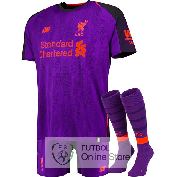 Camiseta Liverpool 18/2019 Segunda (Pantalones+Calcetines)