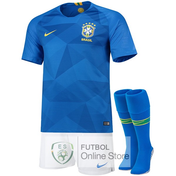 Camiseta Brasil 2018 Segunda (Pantalones+Calcetines)