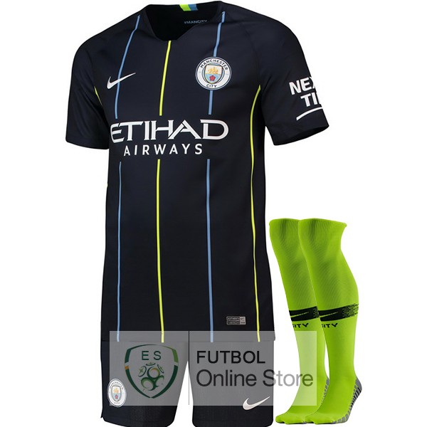 Camiseta Manchester city 18/2019 Segunda (Pantalones+Calcetines)