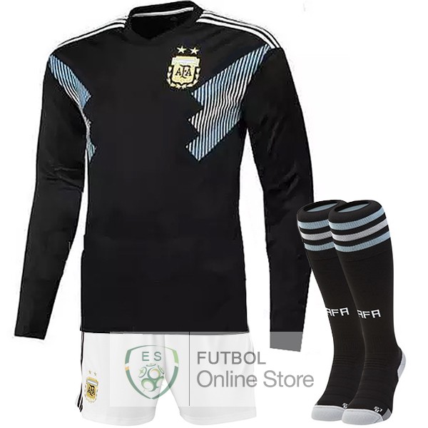 Camiseta Argentina 2018 Manga Larga Segunda (Pantalones+Calcetines)