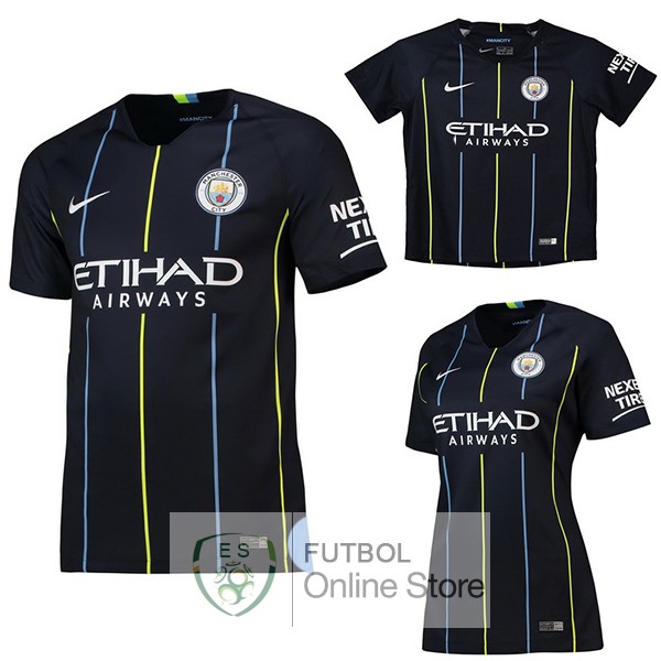 Camiseta Manchester city 18/2019 Segunda (Mujer+Ninos)