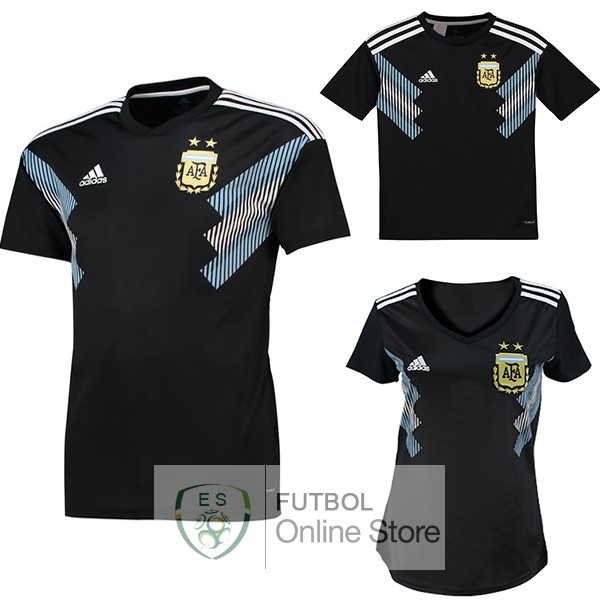 Camiseta Argentina 2018 Segunda (Mujer+Ninos)