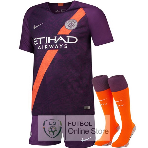 Camiseta Manchester city 18/2019 Tercera (Pantalones+Calcetines)