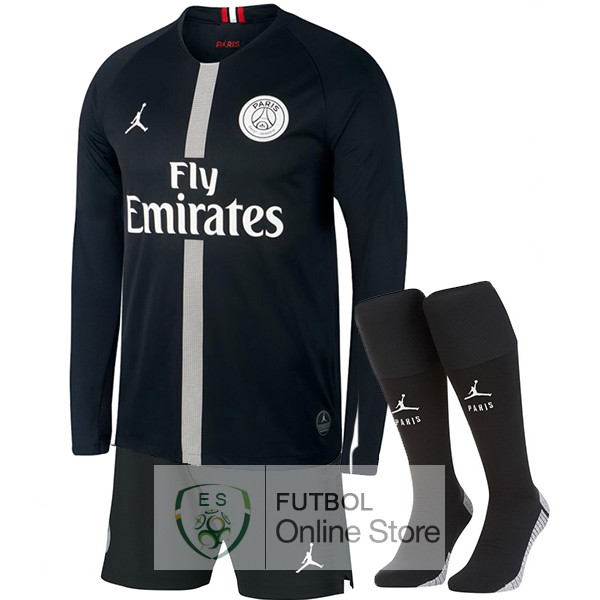 Camiseta Paris Saint Germain 18/2019 Manga Larga Tercera Primera (Pantalones+Calcetines)