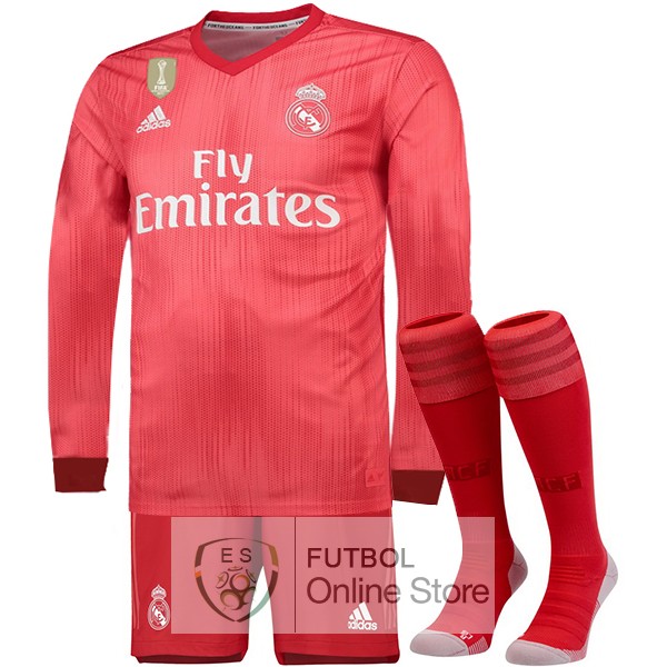 Camiseta Real Madrid 18/2019 Manga Larga Tercera (Pantalones+Calcetines)