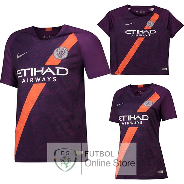 Camiseta Manchester city 18/2019 Tercera (Mujer+Ninos)