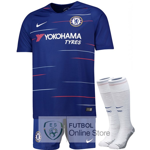 Camiseta Chelsea 18/2019 Primera (Pantalones+Calcetines)