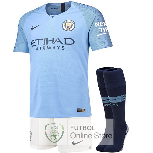 Camiseta Manchester city 18/2019 Primera (Pantalones+Calcetines)