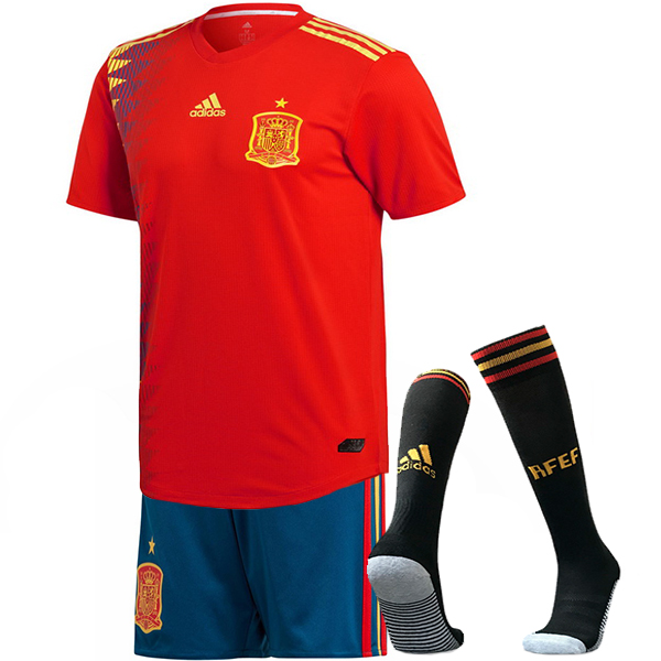 Camiseta Espana 2018 Primera (Pantalones+Calcetines)