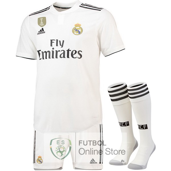 Camiseta Real Madrid 18/2019 Primera (Pantalones+Calcetines)