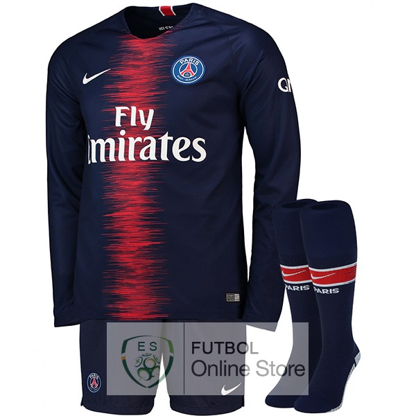 Camiseta Paris Saint Germain 18/2019 Manga Larga Primera (Pantalones+Calcetines)