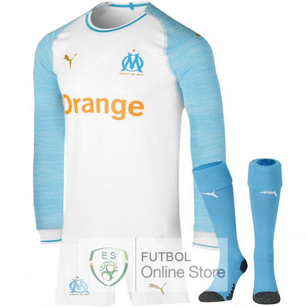 Camiseta Marseille 18/2019 Manga Larga Primera (Pantalones+Calcetines)