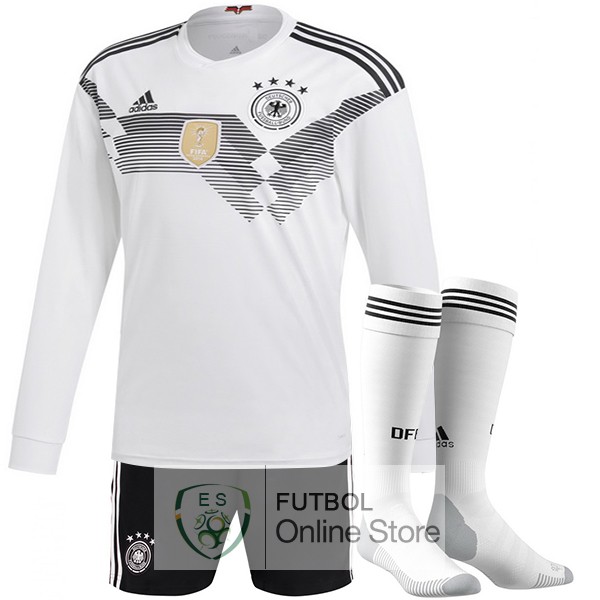 Camiseta Alemania 2018 Manga Larga Primera (Pantalones+Calcetines)