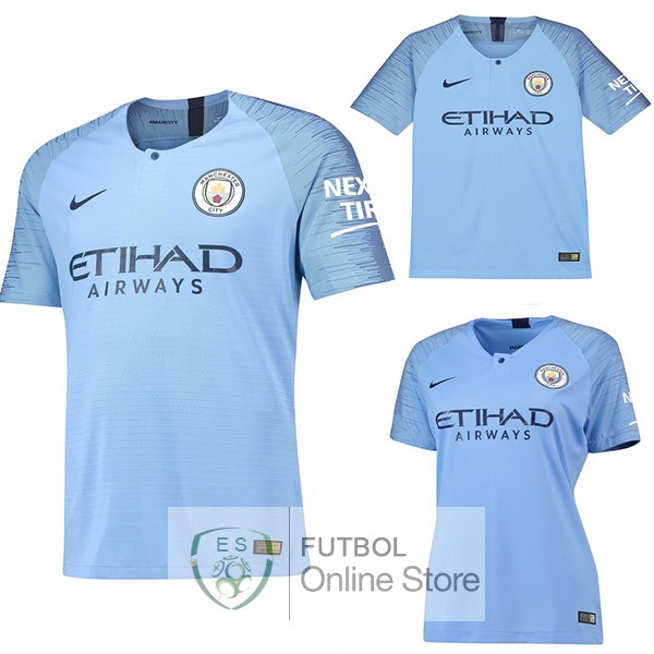 Camiseta Manchester city 18/2019 Primera (Mujer+Ninos)