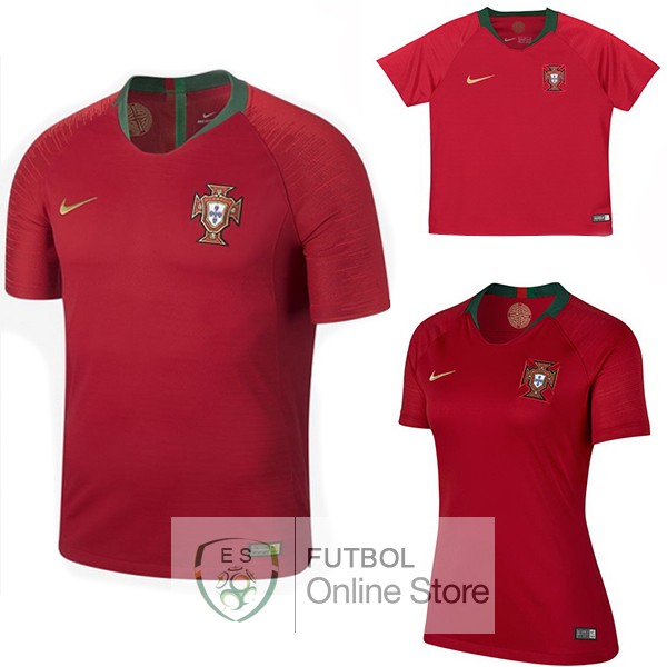 Camiseta Portugal 2018 Primera (Mujer+Ninos)