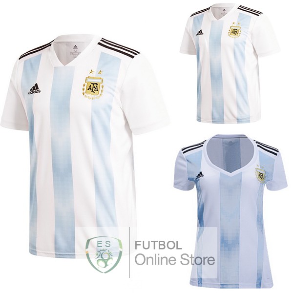 Camiseta Argentina 2018 Primera (Mujer+Ninos)