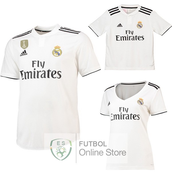 Camiseta Real Madrid 18/2019 Primera (Mujer+Ninos)