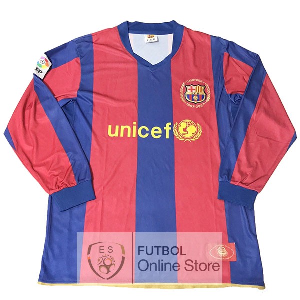 Camiseta Barcelona Manga Larga 50th Azul Rojo