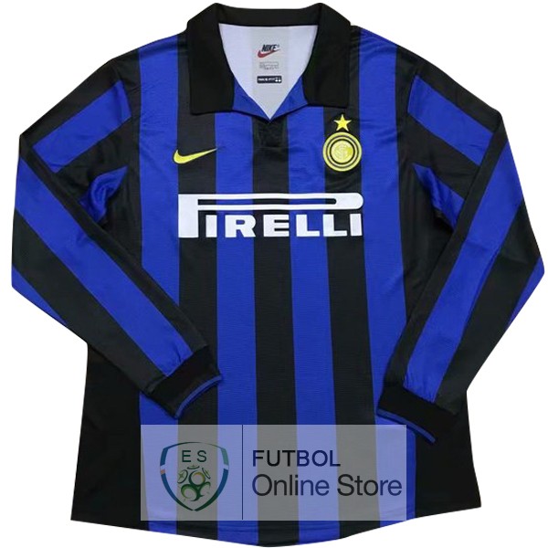 Retro Camiseta Inter Milan 1998 1999 Manga Larga Primera