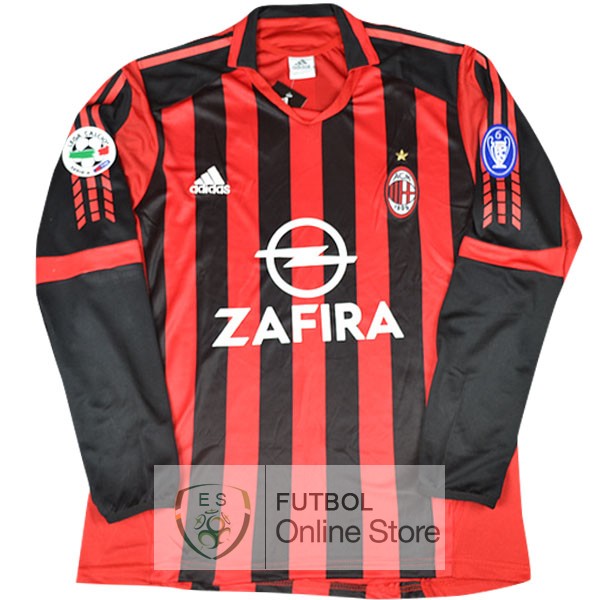 Retro Camiseta AC Milan 2005 2006 Manga Larga Primera