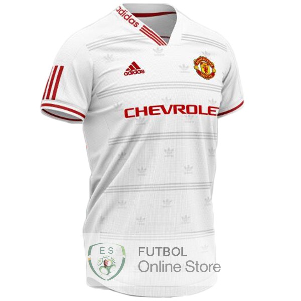 Concepto Camiseta Manchester United 19/2020 Blanco Rojo